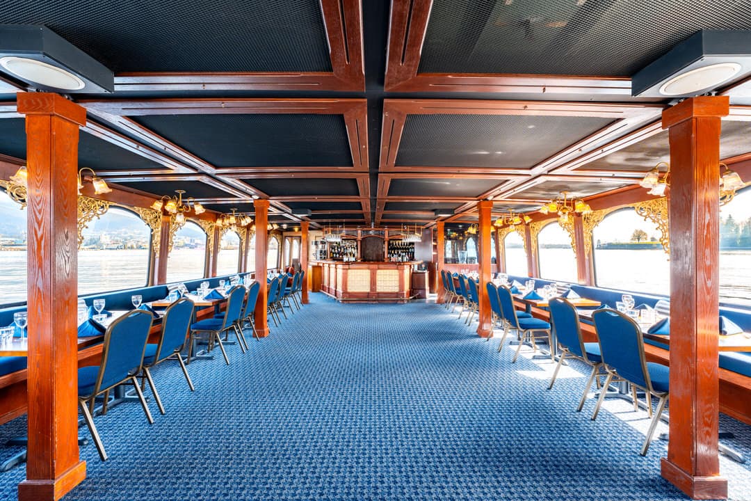 Dining on board Harbour Cruises