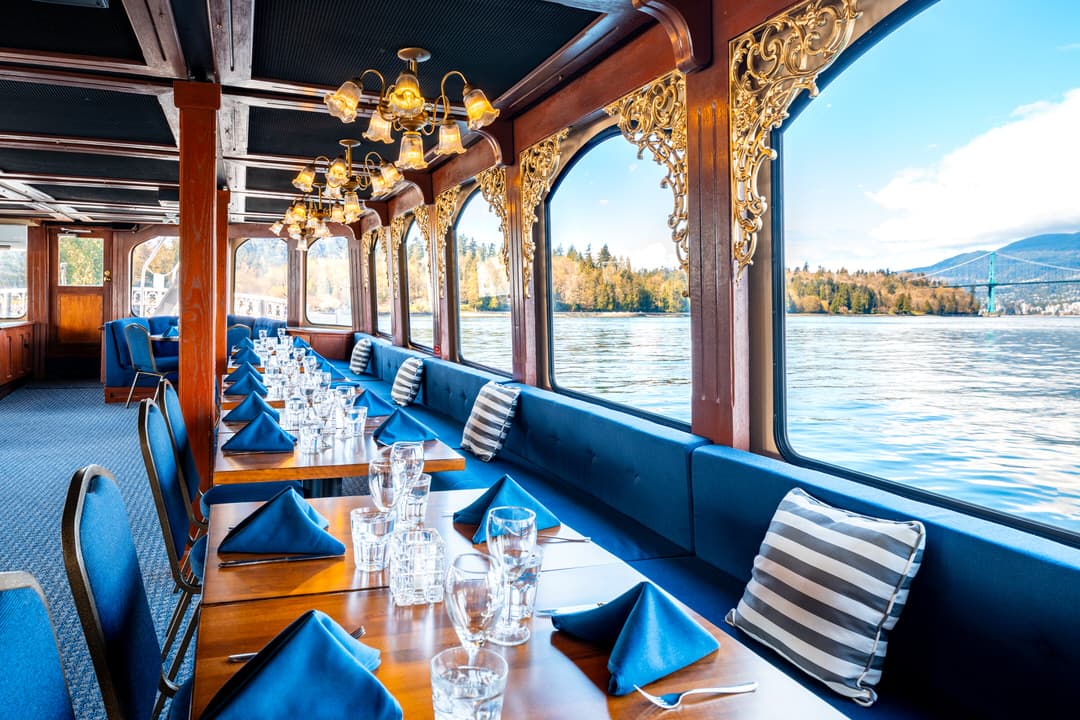 Dining on board Harbour Cruises