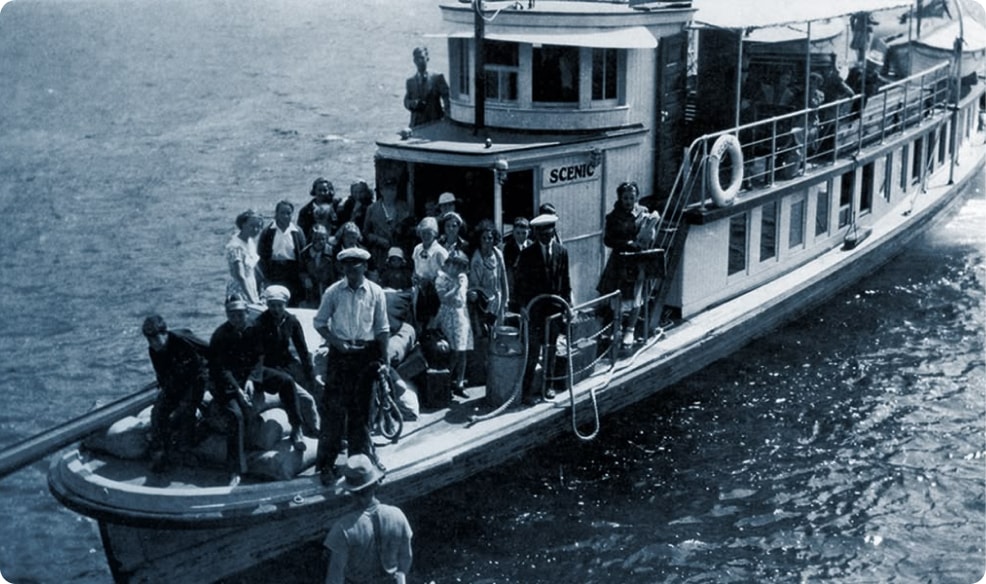 Historic Harbour Cruises boat on the water
