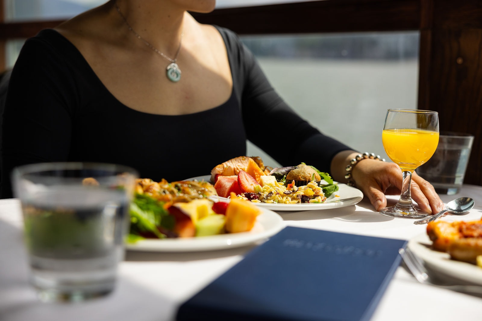 fully set brunch table